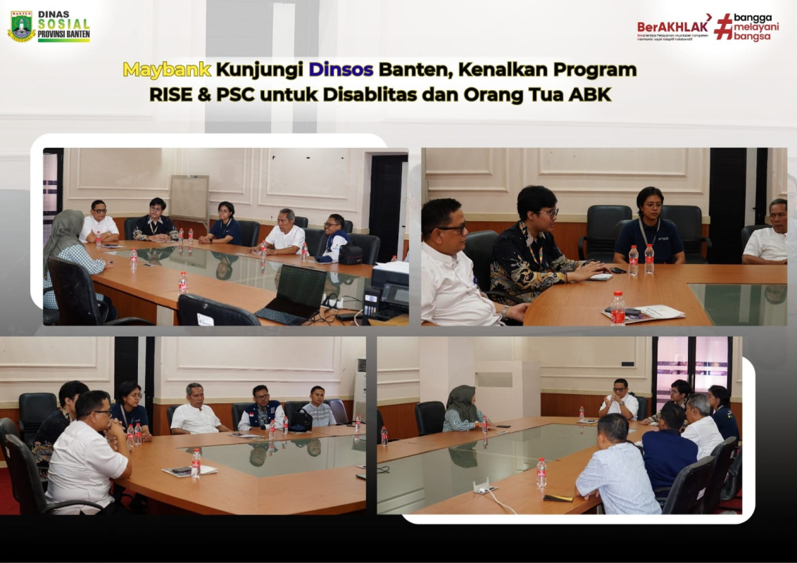 Kunjungan Maybank Group ke Dinas Sosial Provinsi Banten, Perkenalkan Program PSC dan RISE untuk Pemberdayaan Disabilitas dan Orang Tua ABK