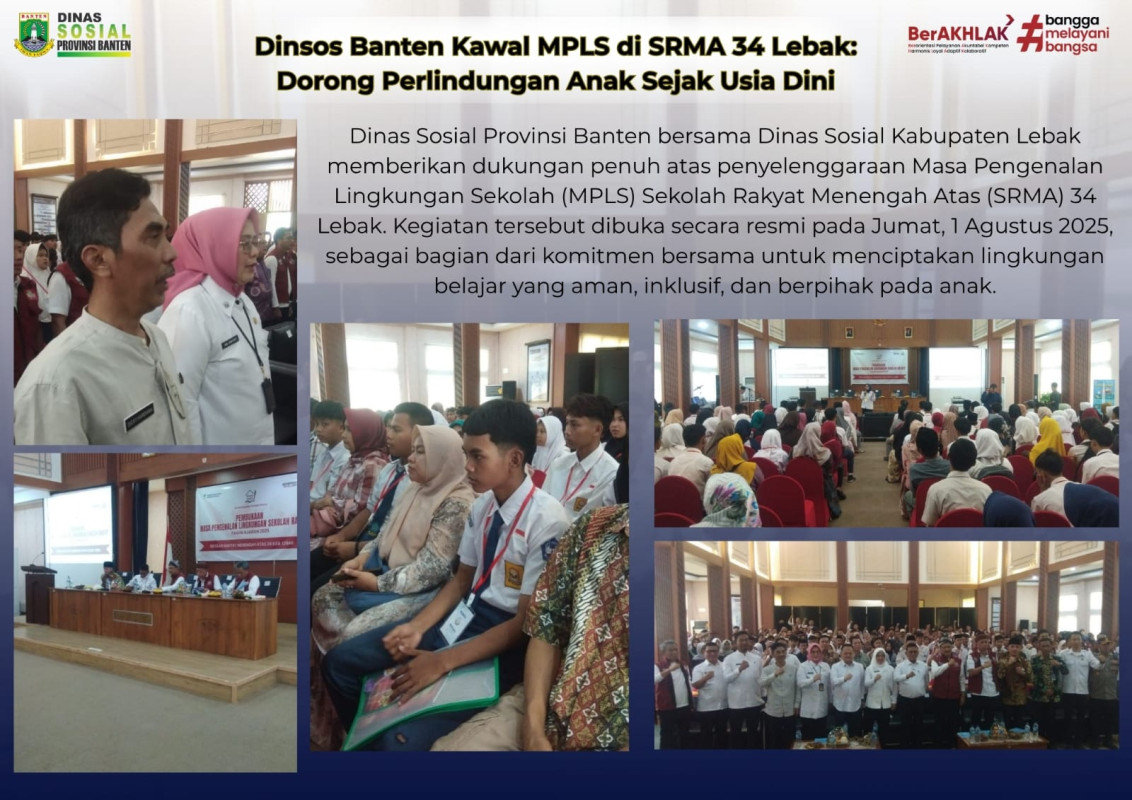 Dinsos Banten Dukung Penuh Pembukaan MPLS SRMA 34 Lebak: Sinergi Pusat dan Daerah Siapkan Generasi Tangguh