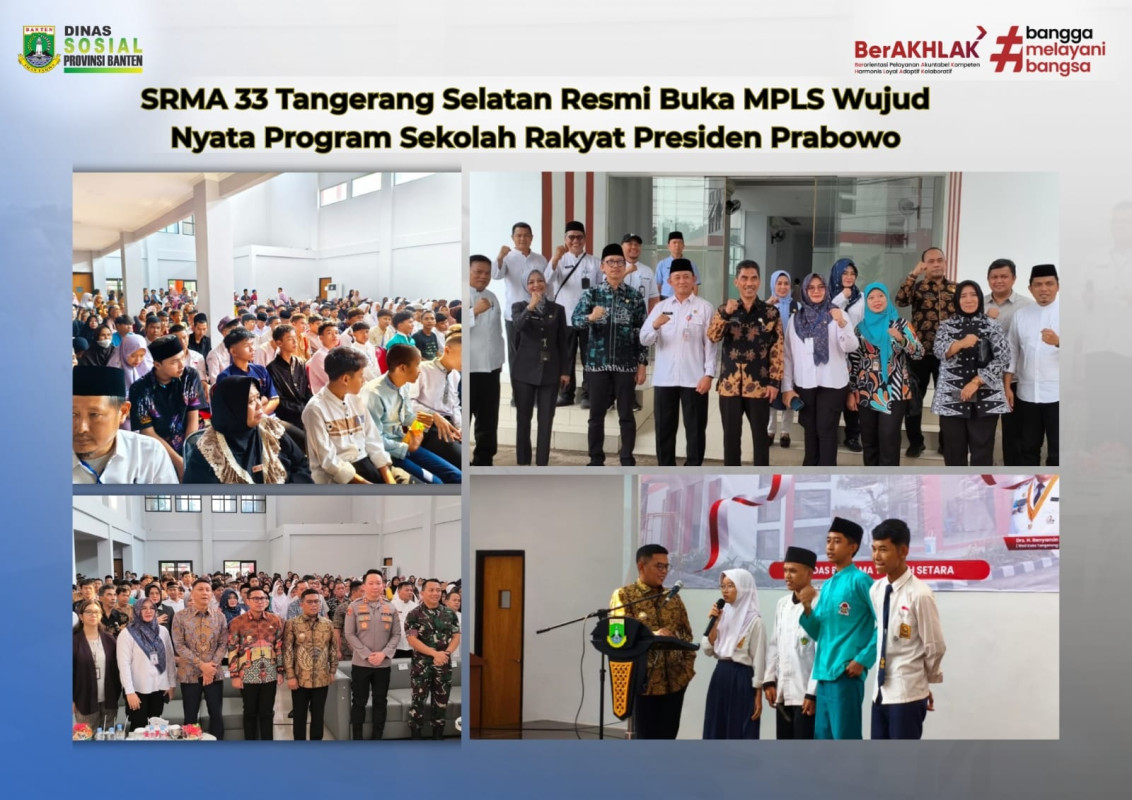 SRMA 33 Tangerang Selatan Resmi Buka MPLS, Wujud Nyata Program Sekolah Rakyat Presiden Prabowo
