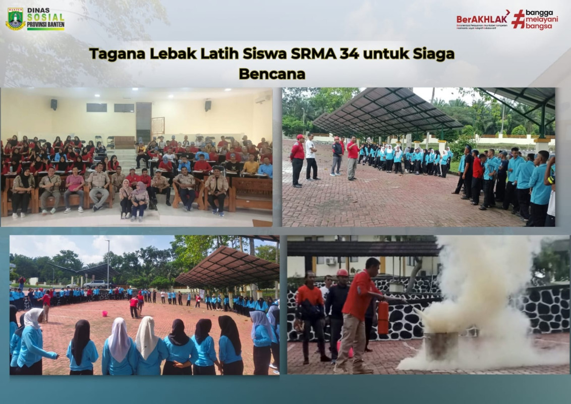 Tagana Lebak Latih Siswa SRMA 34 untuk Siaga Bencana